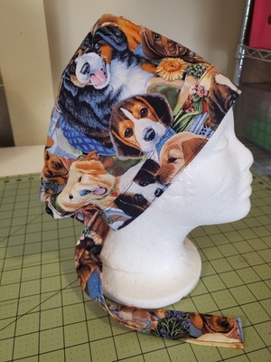 New  Cotton Puppies Print Scrub hat, surgery Hat, surgical cap,nursing Hat