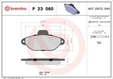 FOR BREMBO P 23 060 HAM PADS. FRONT FIAT PUNTO WITH CZUJ.