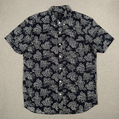 J Crew Shirt Mens Medium Floral Flex Washed Button Down Casual Preppy Pocket