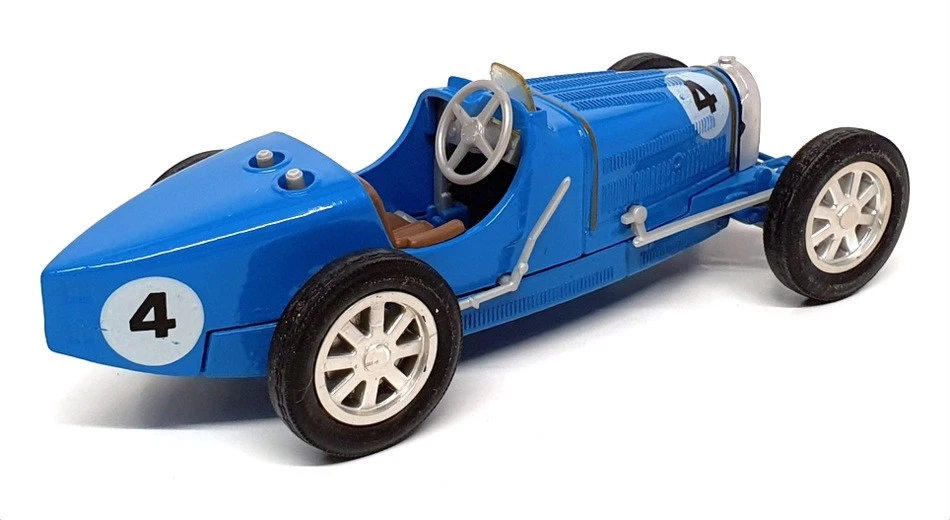 Matchbox 11cm Long Diecast Y11 - 1932 Bugatti Type 51 Race Car #4 - Blue - Image 2 of 4