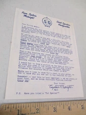 OVALTINE Captain Midnight 1950s Secret Squadron TV premium paper TUT SPECIAL 1BL