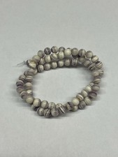 quahog wampum beads 6mm Round 5063 C Grade Light Purple About 67 Beads Strand