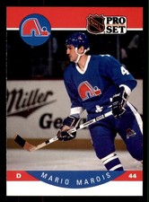  1990 Mario Marois 253 Nordiques 44 Pro Set Hockey Sports Trading Card 