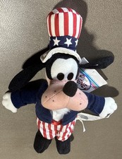 The Disney Store Uncle Sam Goofy 9 inch Mini Bean Bag Plush Stuffed Animal Toy