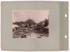 Wat Saket Canal Phap Mueang Bangkok Thailand Albumen 1880 (2) Photos