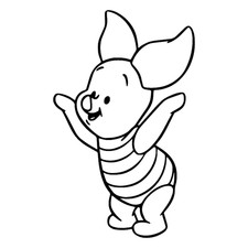 Calcomanía de vinilo para pared Winnie The Pooh - Lechón