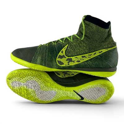 Nike Elastico Superfly IC 641597-001 Elite US12 UK11 Grün Herren Stollen...