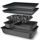 Baking Pans Set Nonstick Bakeware Sets Oven Pans for Cooking 6 Pieces Baking .