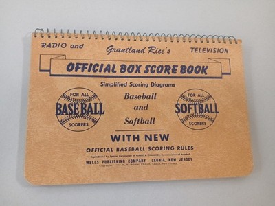 UNUSED 1950 Grantland Rice's Official Box Score Book Baseball MLB Radio TV 