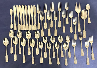 Farberware PEBBLE BEACH STAINLESS FLATWARE 43-PC SET SERVICE FOR 8 MINUS 1 Fork