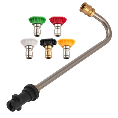 #ad Heavy Duty Pressure Washer Gutter Cleaner Wand Attachment with 5 Nozzles K2 K7 $19.58