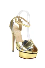 Charlotte Olympia Womens Stiletto Open Toe Ankle Strap Heels Gold Size 8