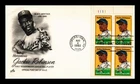 DR JIM STAMPS US COVER JACKIE ROBINSON BASEBALL BLACK HERITAGE FDC PLATE BLOCK