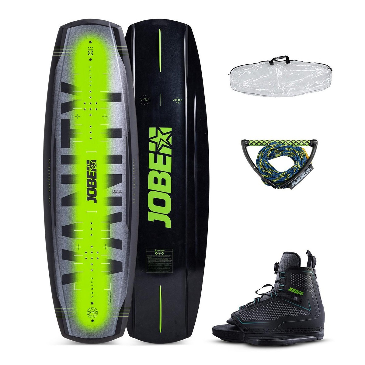 Wakeboard Jobe Logo 138cm Con Bindings E Borsa - Per Principianti E Avanzati, Pacchetto Completo - Foto 5
