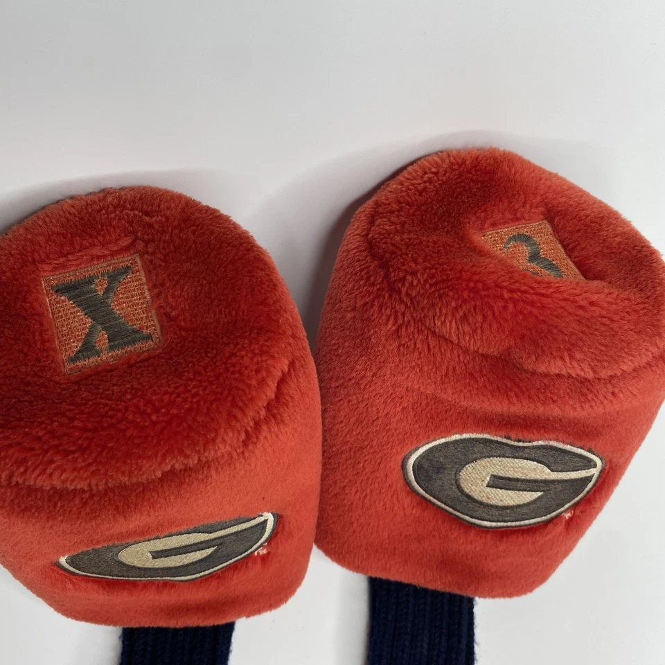 Juego de fundas para cabeza de club de golf Georgia Bulldogs NCAA fútbol Pom Pom retro X y 3 Foto 3 de 4