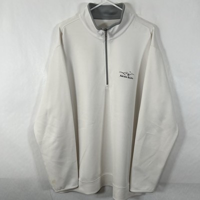 Arcadia Bluffs Antigua 1/4 Zip Pullover Mens XXL 2XL White Performance Golf