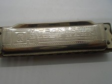 Vintage M HOHNER BLUES HARP Harmonica Wood Reed Metal Frame Made in Germany