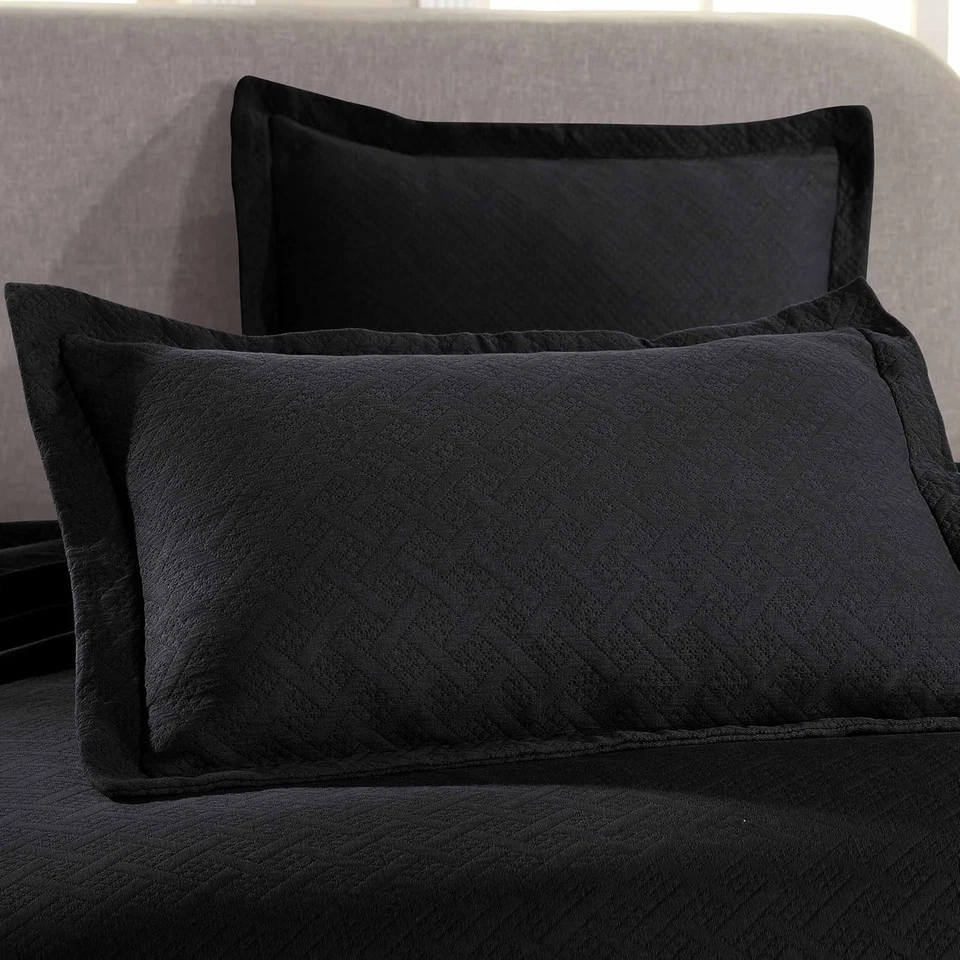 100% Cotton Basket Weave Bedspread with Shams, All-Season Premium Cotton Mate... - Image 4 of 4