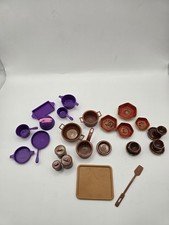 Lote de 26 accesorios de cocina para casa de muñecas Barbie de colección con piezas de cerámica mexicana