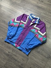 Vintage 90 s Lavon Multi-Color Abstract Windbreaker Jacket Adult SIZE MEDIUM