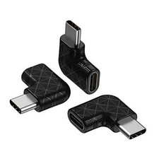 USB C Right Angle Adapter,90 Degree USB C to USB Type-C Male C Male to C Female