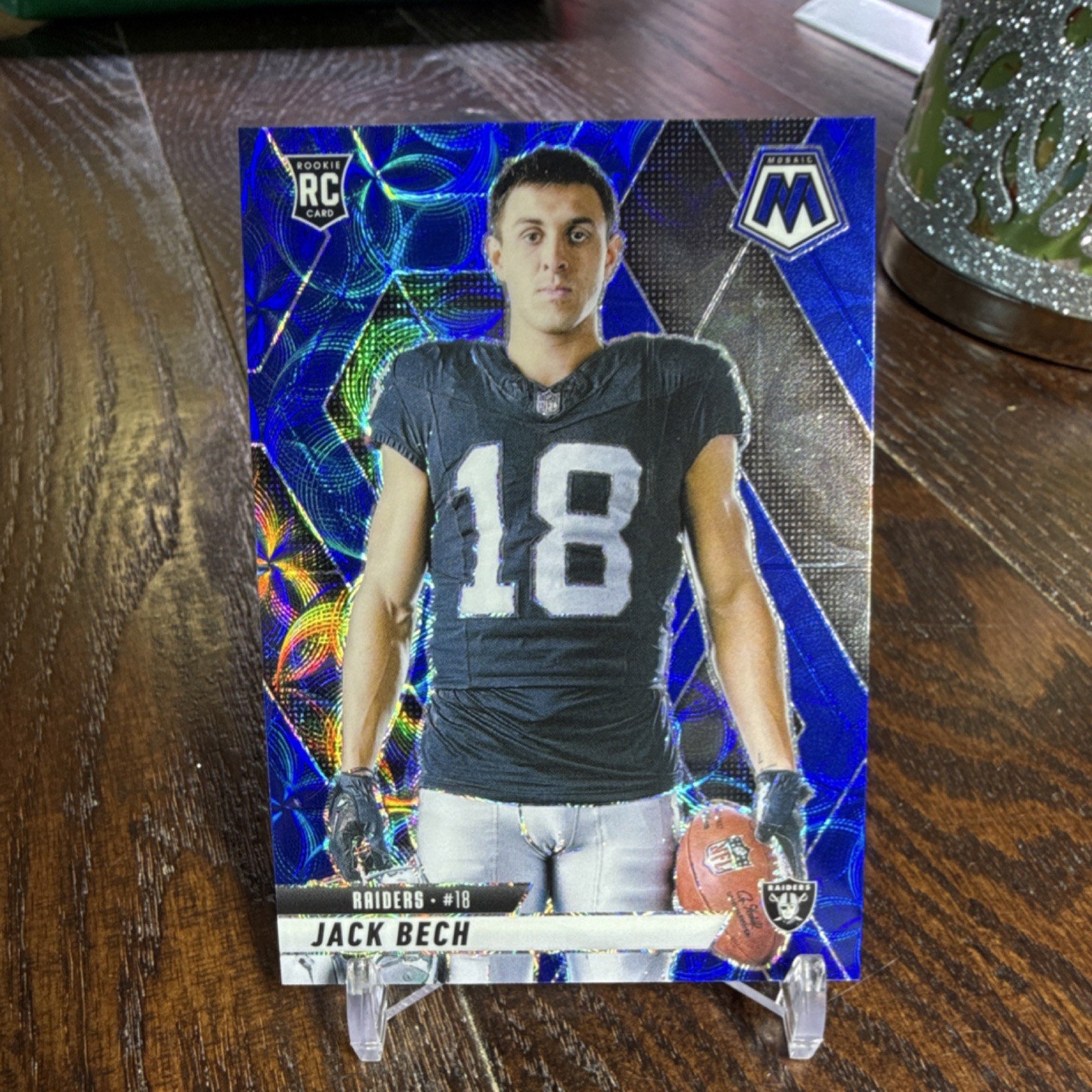 Panini 2025 Mosaic Jack Bech Las Vegas Raiders Rookie Blue Scope Prizm #280 Card