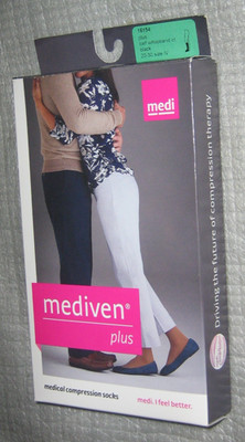 Mediven Plus Knee High Closed Toe Calf TopBand Compression Socks 20-30 Sz IV Blk