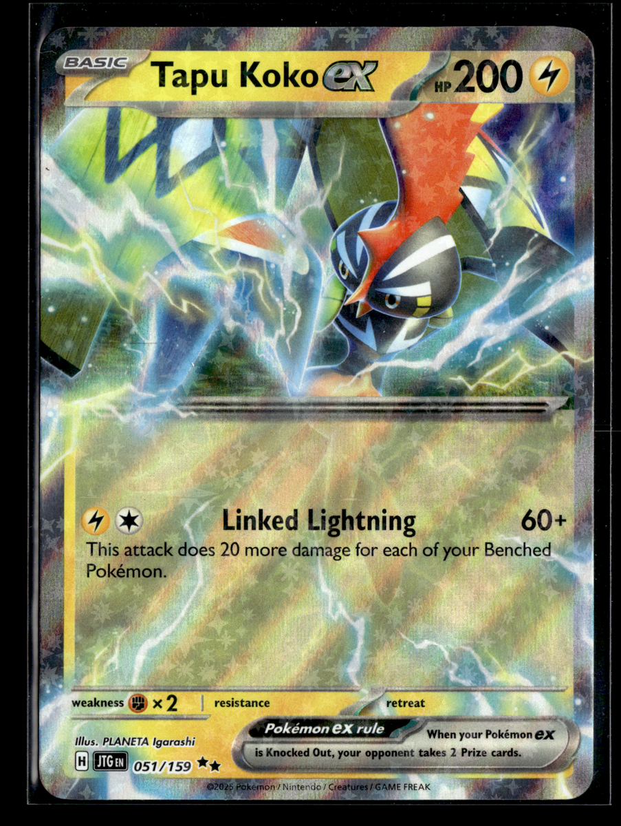Pokemon Journey Together - Tapu Koko Ex - 051/159 - Full Art - NM