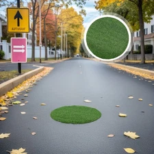  Faux Grass Artificial Squares Table Runner Fake Decor for Crafts