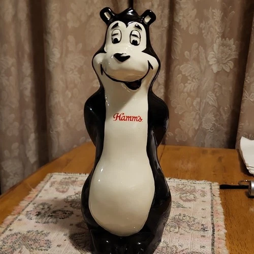 Vintage Rare 1970s Hamm's Beer Ceramic Bear Bank | 70s Hamm's EUC