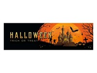 INNA-Glas Deko Halloween Trick Or Treat Hintergrund Banner Caitriona, 300X90Cm
