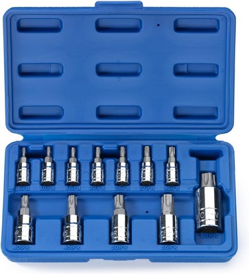 Neiko 10085A Tamperproof Torx Plus Bit Socket Set | 12 Piece | 8 IPR One Size 