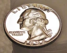 1954 Gem Proof Quarter 90% SILVER  * CAMEO * Blazing Mirrored Surfaces #114  ~ 1