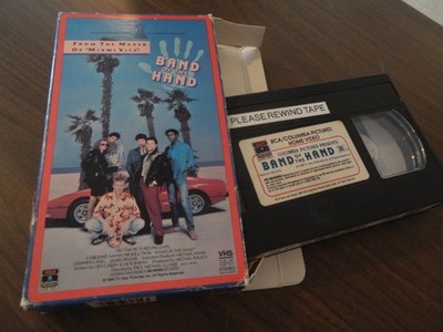 BAND OF THE HAND MIAMI VICE VHS FULL FLAPS BOX 1986 FLORIDA SWAMPS BOB DYLAN