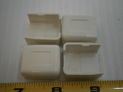 Dekduct 043-0036 H Cable Raceway Duct end cap cover 1'' L Ivory lot of 10 #1079