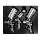 HVLP Spray Gun Set Cup Air Regulator & Auto Maintenance Paint Basecoat Clearcoat