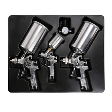 HVLP Spray Gun Set Cup Air Regulator & Auto Maintenance Paint Basecoat Clearcoat