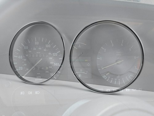 For BMW 6 E24 1975-1989 Cluster Gauge Dashboard Rings Speedo Trim 2pcs - Imagen 2 de 8
