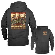 American Custom Motorcycles Bikers Vintage Classic Motorcycle Hoodie
