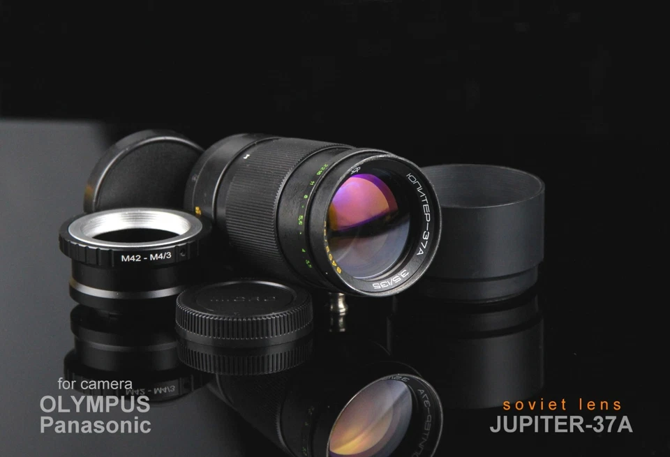 Lens JUPITER - 37A Telephoto 3,5/135 Copy Sonnar Mount M42 - Micro M4/3 - Image 2 of 4