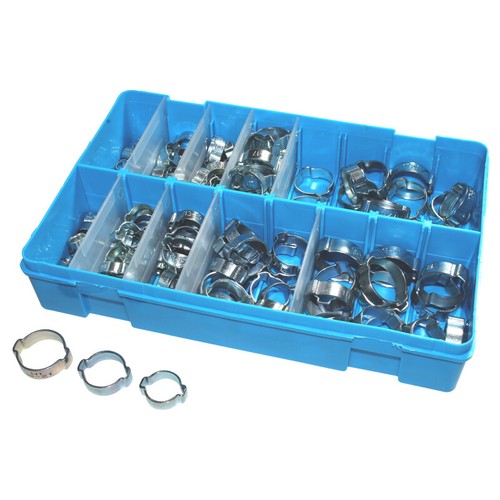 Double Ear O Clips Clamps Mikalor Water Fuel Air Hose Pipe Assortment Boxes - Picture 16 of 19