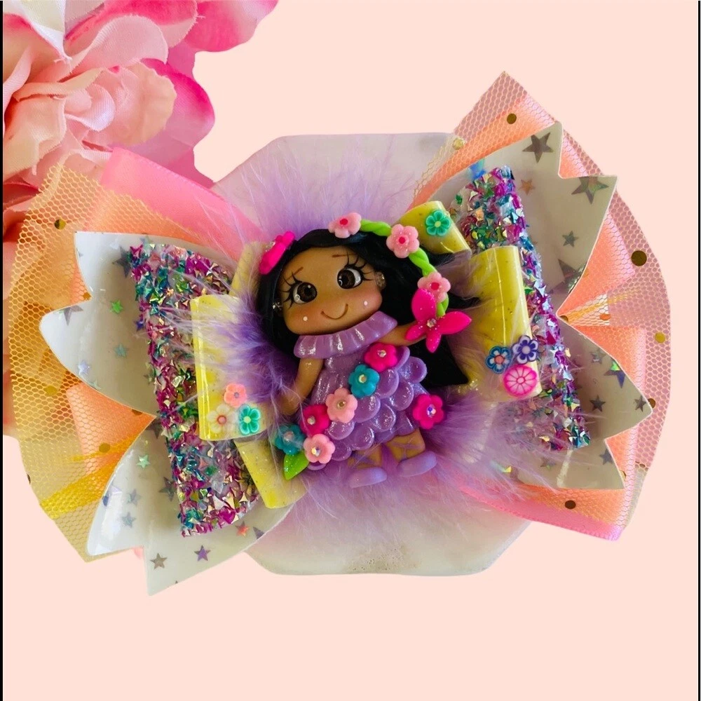 Clay dolls for hair cheap bows