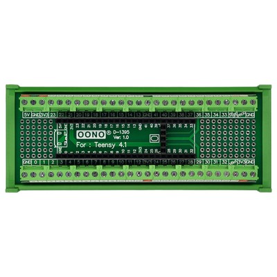 Terminal Block Breakout Board Module for Teensy 4.1 DIN Rail Mount Version