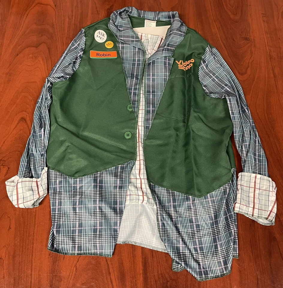 Disguise Adult (S 4-6) Stranger Things Robin Video Stop Shirt w/Vest Costume - Image 3 of 4