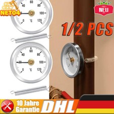 Anlegethermometer Heizungsrohr Rohrthermometer Temperaturanzeige Clip-On Feder
