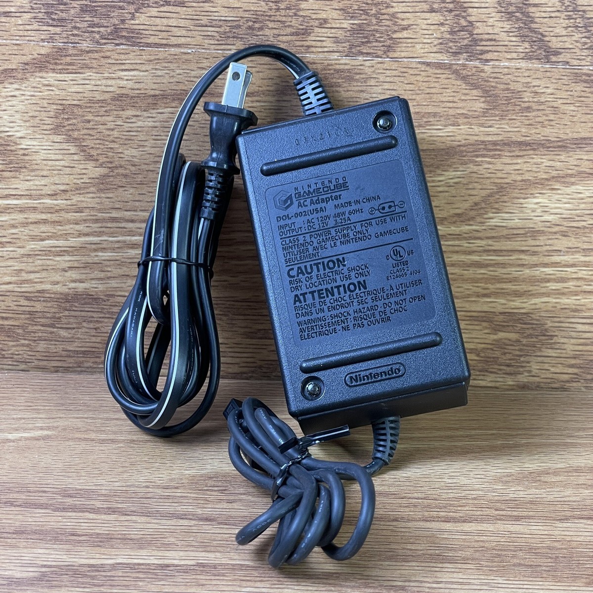 Genuine NINTENDO GAME CUBE AC Adapter Power Supply cable DOL-002