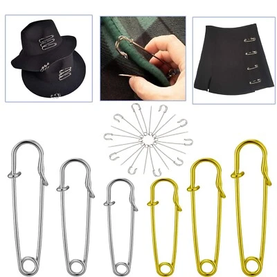 Large Strong Metal Kilt Pins Brooch Safety Knitting Stitch Holder Scarf Shawl UK - Image 1 of 4