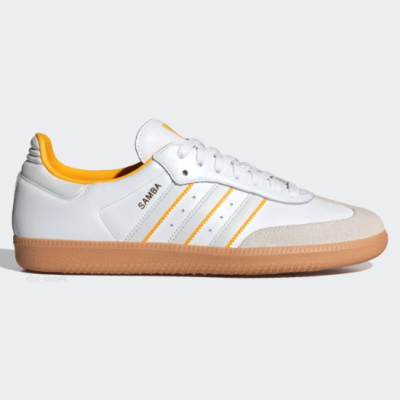 adidas originals アディダス スニーカー SAMBA OG ID1479 サンバ オリジナル  WHITE YELLOW シューズ 本革 Adidas Samba OG Leather 'Crystal White/Yellow' - ID1479