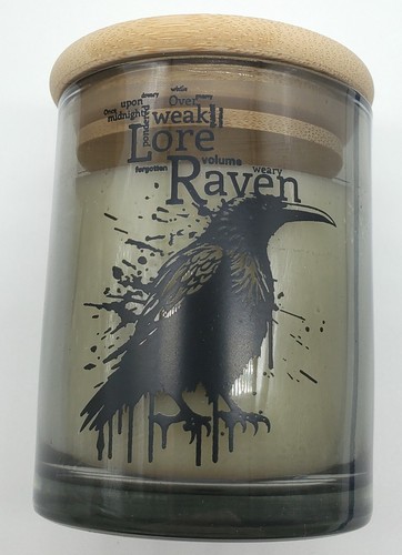 The Raven Edgar Allen Poe Jar Candle Cedarwood Incense Noir Blackberry New