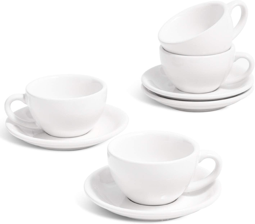 3 Oz Espresso Cups with Saucers, Demitasse Coffee Cup for Shot, Lungo, Ristretto - Picture 11 of 12